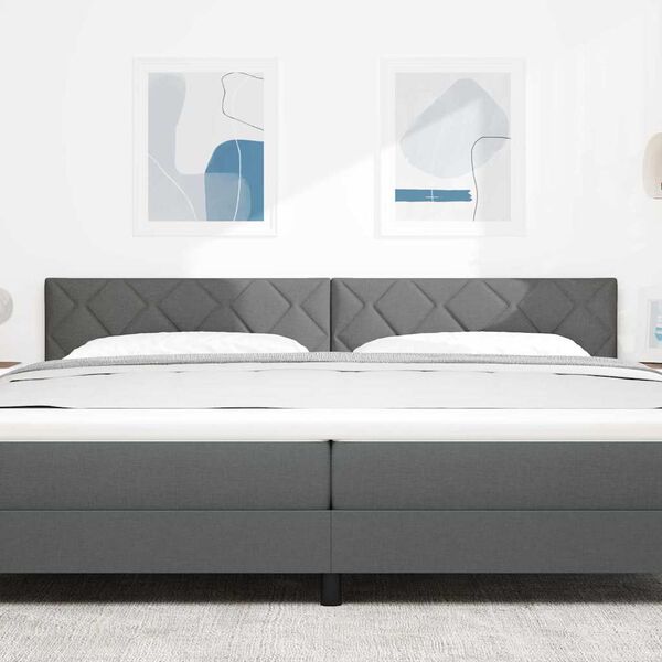 vidaXL T&ecirc;te de lit Gris 200 cm tissu