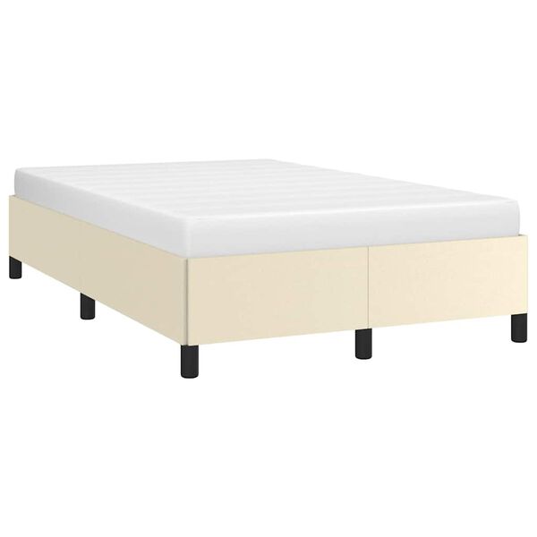 vidaXL Cadre de lit sans matelas cr&egrave;me 120x190 cm similicuir
