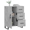 vidaXL Buffet gris b&eacute;ton 69,5x34x90 cm bois d'ing&eacute;nierie