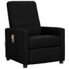 vidaXL Fauteuil de massage Noir Tissu