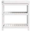 vidaXL Table de rempotage avec &eacute;tag&egrave;res blanc bois massif de pin