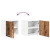 vidaXL Armoire suspendue 2 pcs Bois ancien et Blanc 40 x 31 x 40 cm