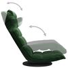 vidaXL Chaise de sol pivotante Vert foncé Velours