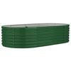 vidaXL Lit sur&eacute;lev&eacute; de jardin Acier galvanis&eacute; 152x80x36 cm Vert