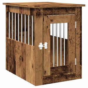vidaXL Meuble de cage chien vieux bois 45x62x59 cm bois d'ing&eacute;nierie