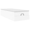 VidaXL Cadre de lit ottoman avec matelas blanc 80x200 cm similicuir