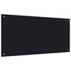 vidaXL Dosseret de cuisine Noir 120x60 cm Verre tremp&eacute;