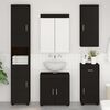vidaXL Armoire murale de salle de bain TULUM Noir 37 x 24,5 x 86 cm