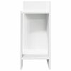 vidaXL Tables d'appoint 2 pcs avec étagère blanc 25,5x27x60 cm