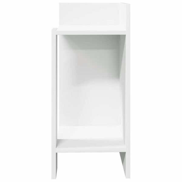 vidaXL Tables d'appoint 2 pcs avec étagère blanc 25,5x27x60 cm
