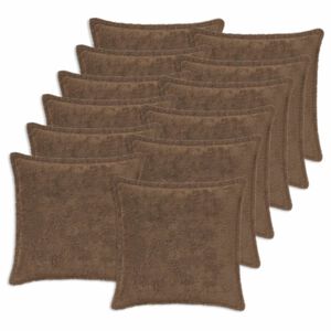 vidaXL Housse de coussin 12 pc HOUTEN Marron Clair 40 x 40 cm