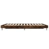 vidaXL Cadre de lit sans matelas chêne fumé 120x190 cm bois ingénierie