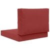 vidaXL Coussin de canap&eacute; d'ext&eacute;rieur 2 pcs Bordeaux Polyester