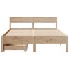 vidaXL Cadre de lit sans matelas 135x190 cm bois de pin massif