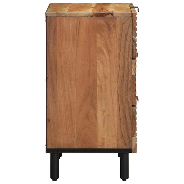 vidaXL Cabinet de chevet Marron 50 x 33 x 62 cm Bois d'acacia massif