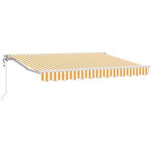 vidaXL Auvent r&eacute;tractable &eacute;lectrique Jaune 3 x 2,5 m