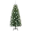 vidaXL Sapin de No&euml;l artificiel avec 150 LED Vert 150 cm PE et PVC