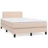 vidaXL Sommier &agrave; lattes de lit avec matelas LED cappuccino 120x190 cm