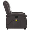 vidaXL Fauteuil inclinable de massage &eacute;lectrique marron fonc&eacute;