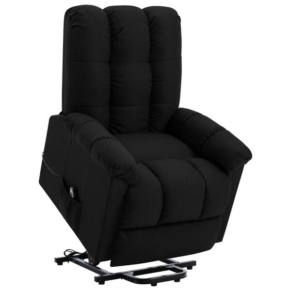 vidaXL Fauteuil Noir Tissu