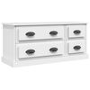 vidaXL Meuble TV blanc 100x35,5x45 cm bois d'ing&eacute;nierie