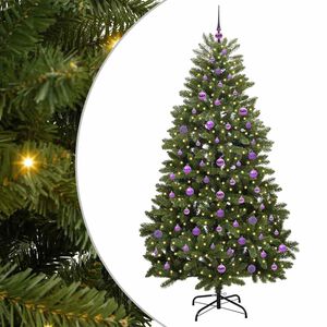 vidaXL Sapin de No&euml;l artificiel 210 cm 300 LED Blanc chaud Vert
