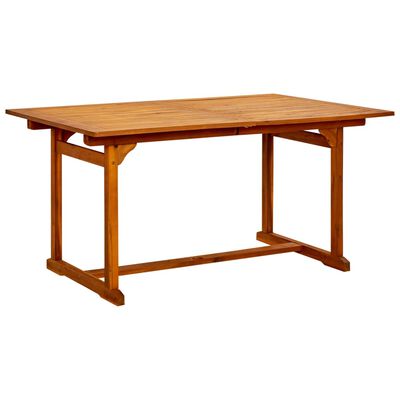vidaXL Table à dîner de jardin (150-200)x100x75cm Bois d'acacia massif