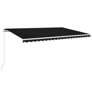 vidaXL Auvent manuel r&eacute;tractable avec LED 500x350 cm Anthracite