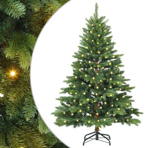 vidaXL Sapin de No&euml;l artificiel avec 150 LED Vert 150 cm PE et PVC