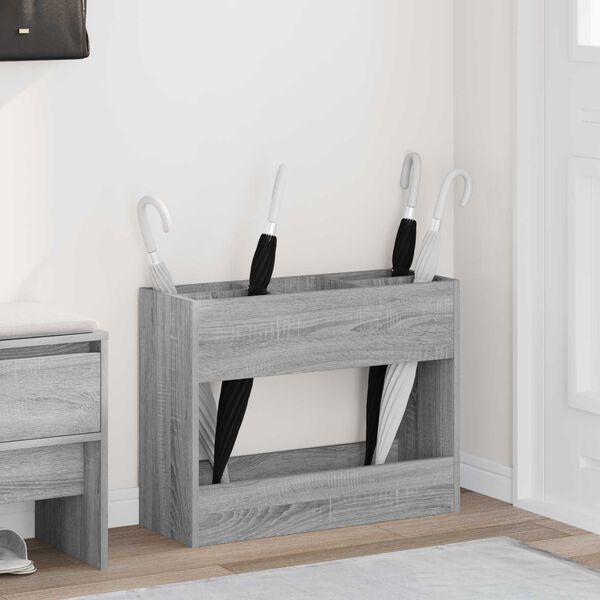 vidaXL Porte-parapluie Gris Sonoma 65 x 24 x 50 cm Bois d'ing&eacute;nierie