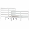 vidaXL Cadre de lit sans matelas bois de pin massif 160x200 cm blanc