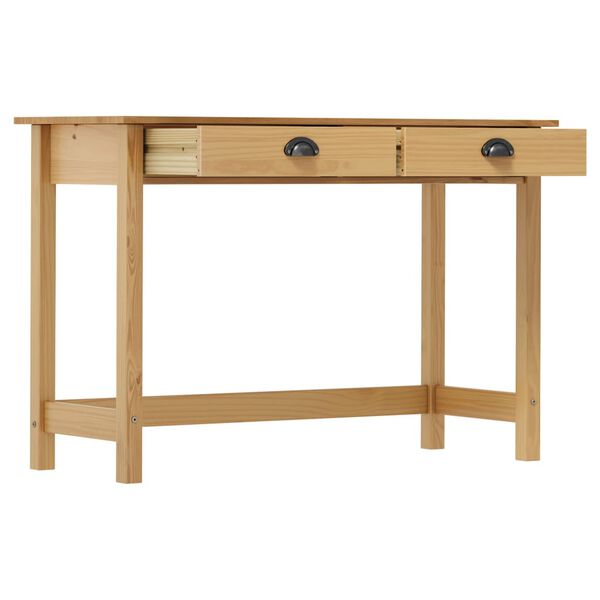 vidaXL Table console Hill Range avec 2 tiroirs 110x45x74 cm Pin solide