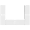 vidaXL Ensemble meuble TV 6 pcs Blanc Bois d'ing&eacute;nierie