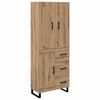 vidaXL Haut Armoire 2 pc Ch&ecirc;ne artisanal 69,5 x 34 x 180 cm