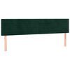 vidaXL T&ecirc;tes de lit 2 pcs Vert fonc&eacute; 80x5x78/88 cm Velours