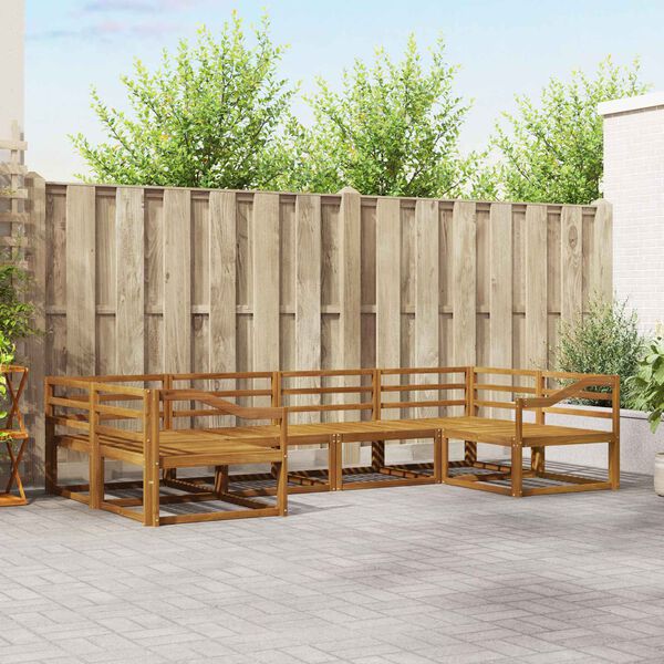 vidaXL Ensemble de canap&eacute;s d'ext&eacute;rieur 6 pcs Naturel