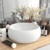 vidaXL Lavabo rond de luxe Blanc mat 40x15 cm C&eacute;ramique