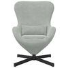 vidaXL Fauteuil &oelig;uf Gris clair 63 x 73 x 90 cm Velours