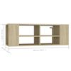 vidaXL Meuble TV mural Chêne sonoma 102x35x35 cm Bois d’ingénierie