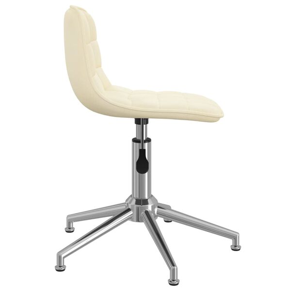 vidaXL Chaise pivotante de bureau Cr&egrave;me Tissu