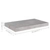 vidaXL &Eacute;tag&egrave;re murale flottante gris b&eacute;ton 50x23x3,8 cm MDF