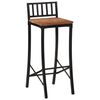 vidaXL Chaises de bar lot de 4 bois d'acacia massif