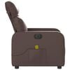 vidaXL Fauteuil de massage inclinable &eacute;lectrique marron similicuir