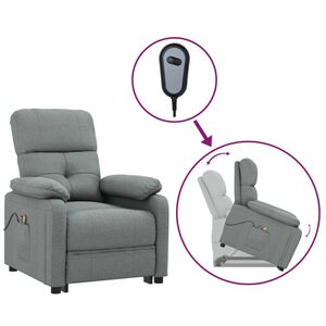 vidaXL Fauteuil de massage inclinable Gris fonc&eacute; Tissu