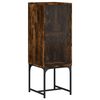 vidaXL Armoire lat&eacute;rale avec porte en verre ch&ecirc;ne fum&eacute; 35x37x100 cm