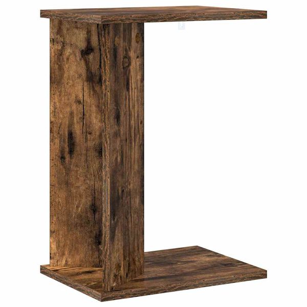 vidaXL Table d'appoint Ch&ecirc;ne fum&eacute; 35 x 25 x 50 cm Bois d'ing&eacute;nierie