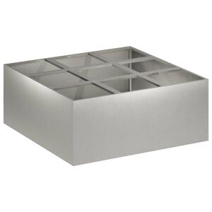 vidaXL Cache-pot de jardin Argent&eacute; 100 x 100 x 30 cm Acier inoxydable