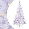 vidaXL Sapin de Noël artificiel avec 300 LED Blanc 240 cm PVC et Acier