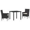 vidaXL Ensemble de salle &agrave; manger pour jardin 5 pcs Beige polyrotin