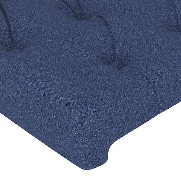 vidaXL T&ecirc;te de lit Bleu 90x7x78/88 cm Tissu